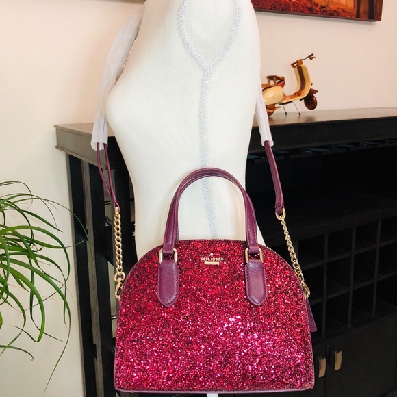 Kate Spade Mini Reiley Glitter Satchel Wallet Set - Picture 7 of 8